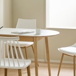 리넨 HPM 내츄럴 반원 식탁 2인 반타원형 식당 테이블 카페 테이블 1200x600