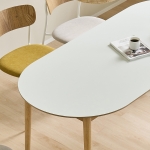 리넨 HPM 내츄럴 넓은 식탁 6인 식당 테이블 미드센추리 카페 테이블 1800x800