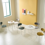 에단 HPM 화이트 티테이블 작은 식탁 원룸 식당 카페 원형 테이블 라운드 테이블 600