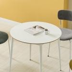 에단 HPM 화이트 티테이블 작은 식탁 원룸 식당 카페 원형 테이블 라운드 테이블 800