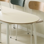 에단 HPM 화이트 반원 식탁 2인 반타원형 식당 테이블 카페 테이블 1200x600