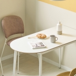 에단 HPM 화이트 반원 식탁 2인 반타원형 식당 테이블 카페 테이블 1200x600