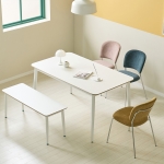 에단 HPM 화이트 넓은 식탁 4인 식당 테이블 미드센추리 카페 테이블 1400x800