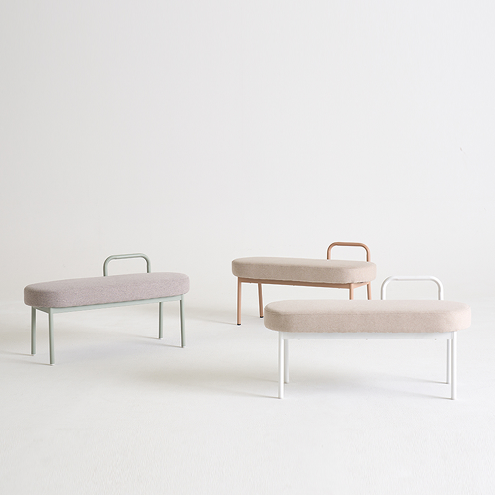 데바 2인 긴스툴 벤치 보조 현관 대기실 패브릭 스툴 의자