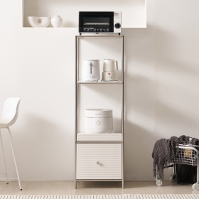 루키&nbsp;미드센추리&nbsp;모듈&nbsp;밥솥&nbsp;레일&nbsp;선반 밥통 수납장 미니 주방 렌지대 400