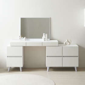 마틴 화장대서랍장 확장형 틈새 콘솔 안방 입식 수납 화장대 일반거울형