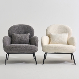 일라이 1인 소파 의자 편안한 부클레 카페 포인트 인테리어 소파 의자