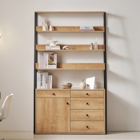 이베트 북선반 철제선반 서랍형 팬트리 모듈 거실 다용도 미니 선반장 1200