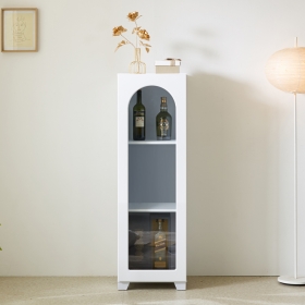 루비온 원룸 인테리어 낮은 틈새 슬림 미니 코너 작은 책 장식장 유리 진열장 400