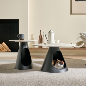 필로메 숨숨집 펫하우스 세라믹 소파 테이블 거실 좌식 낮은 테이블 (2개 세트)