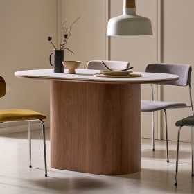 잔카 포세린 세라믹 테이블 타원형 4인용 세라믹 식탁 1400x800