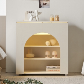 아벨 아치 디자인 LED조명 벽난로 콘솔 수납장 선반 장식장 800x800