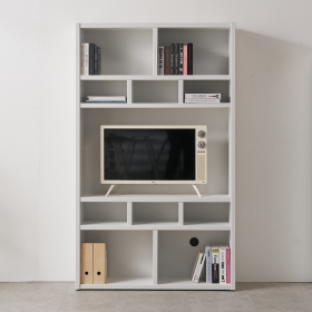 베릴 거실 TV 책장 슬림 전면 인테리어 수납함 5단 오픈형 책장