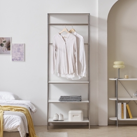 가든 모듈 스틸 디자인 3단 선반형 오픈 행거 옷장 690