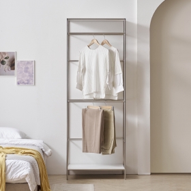 가든 모듈 스틸 디자인 2단 옷걸이 다용도 시스템 행거 옷장 690