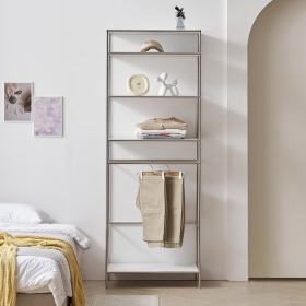 가든 모듈 스틸 디자인 3단 선반 오픈형 시스템 행거 옷장 690