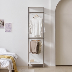 가든 모듈 스틸 디자인 2단 옷걸이 다용도 시스템 행거 옷장 490