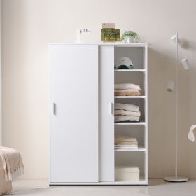 데미르 미니 옷장 작은 시스템 행거형 화이트 드레스룸 미닫이 슬라이딩 옷장 1000