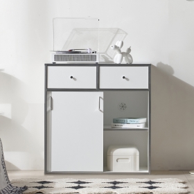 시엘 투서랍 수납장 거실 다용도 베란다 미닫이 슬라이드 슬라이딩 수납장 800