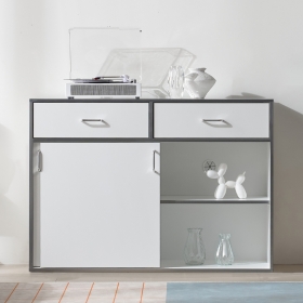 시엘 투서랍 수납장 거실 다용도 베란다 미닫이 슬라이드 슬라이딩 수납장 1200