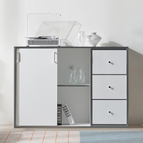 시엘 서랍 수납장 거실 다용도 베란다 미닫이 슬라이드 슬라이딩 수납장 1200