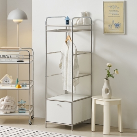 케인 모듈 행거 미드센츄리 틈새 슬림 옷장 1단 서랍 시스템 낮은 옷장 400