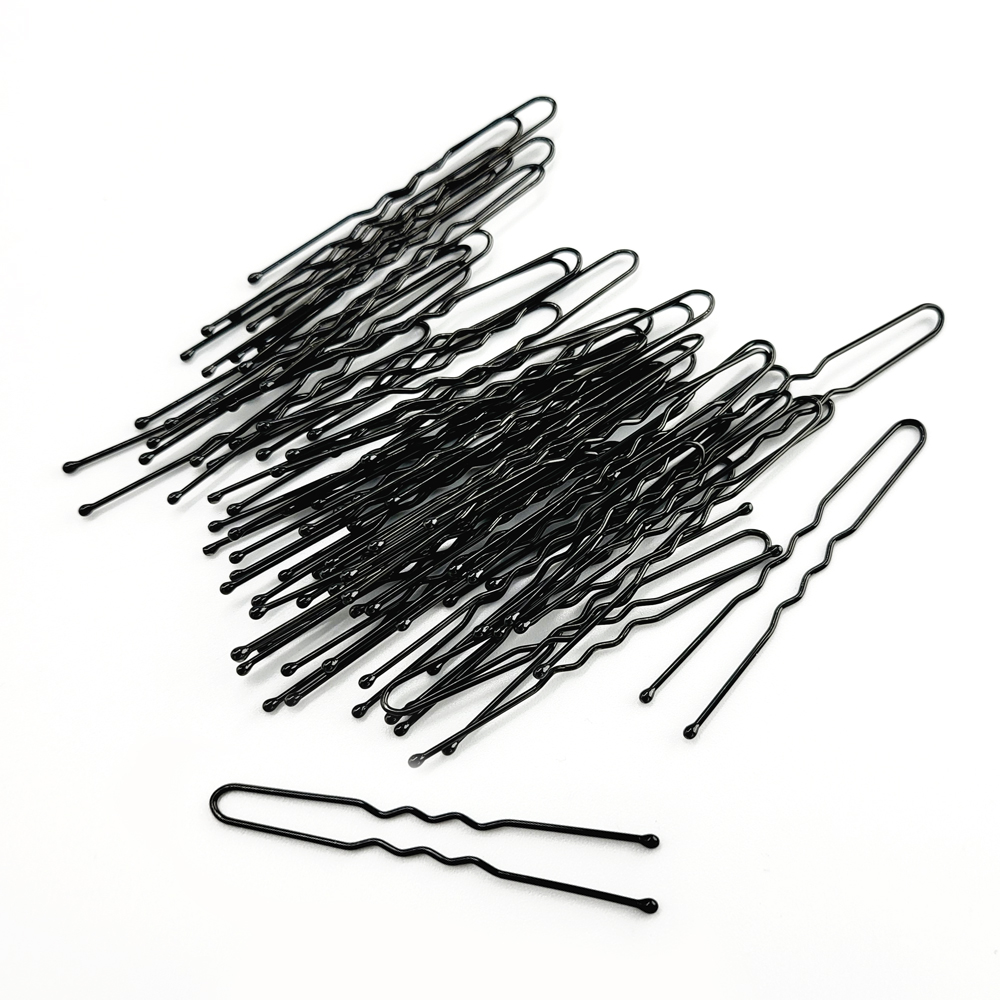 올림머리 똥머리 U핀 실핀 6cm 50p