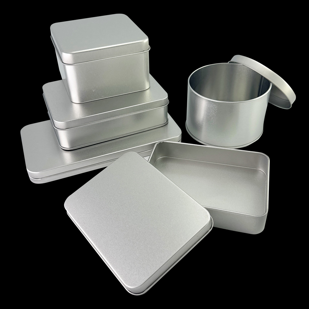 사각 원형 무지 철제 틴케이스