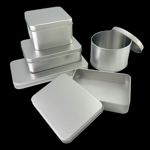 사각 원형 무지 철제 틴케이스