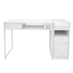 [나인] 1인 테이블 세트W1200고급 무광 패트유리상판 포함