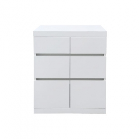 [리옹] 4서랍+2도어 하부장W600간결한 자체 손잡이고급 무광 패트