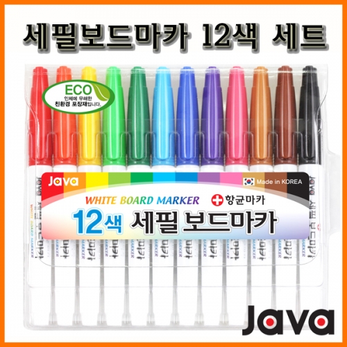 자바-세필보드마카 12색 세트 JAVA Marker