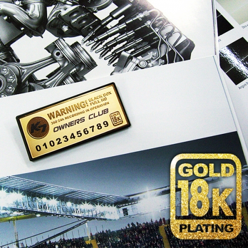 올뉴K7 오너스클럽 18K 금도금 주차번호판