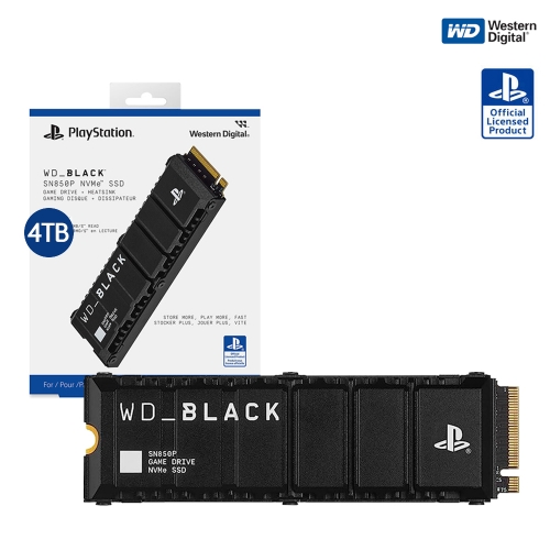 PS5 콘솔용 WD Black SN850P NVMe SSD 4TB