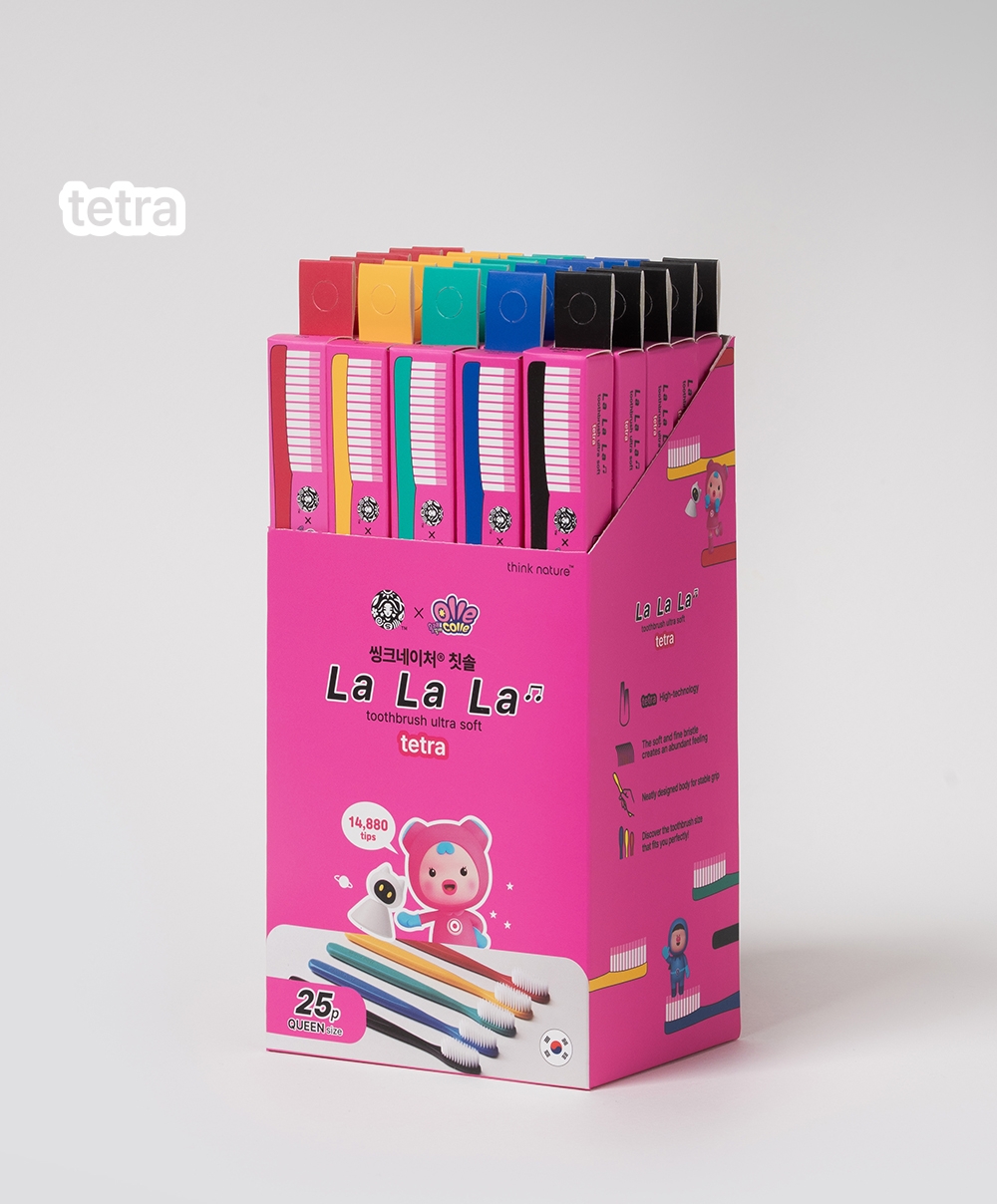 [킹/퀸/스탠다드]극강의 부드러운모 인생칫솔씽크네이처 랄라라 테트라(25개입)