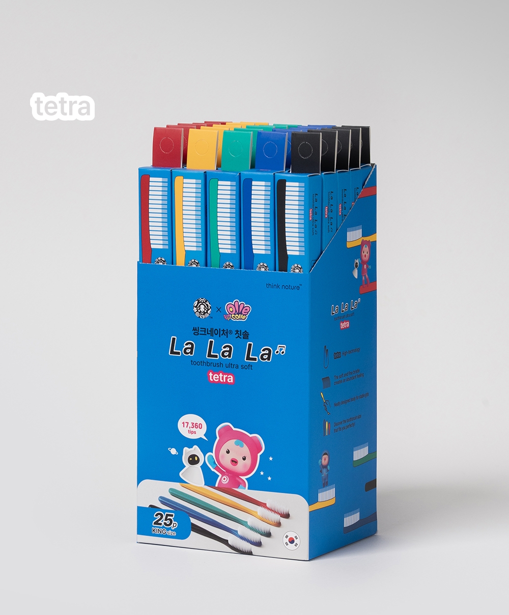 [킹/퀸/스탠다드]극강의 부드러운모 인생칫솔씽크네이처 랄라라 테트라(25개입)