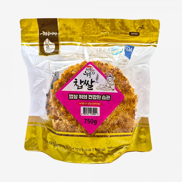 [황금이삭]행복한누룽지 750g 찹쌀 현미 백미 보리 끓여먹는 가마솥누룽지