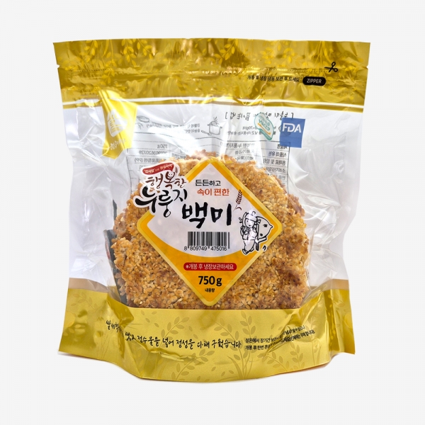 [황금이삭]행복한누룽지 750g 찹쌀 현미 백미 보리 끓여먹는 가마솥누룽지