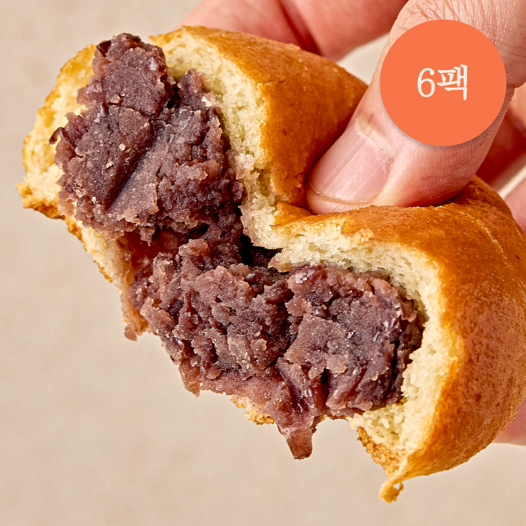 [정미소] 저당 쌀 단팥빵 6팩 / 고단백 저당