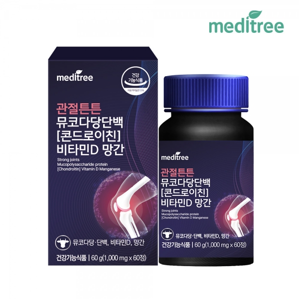 [메디트리]관절튼튼 뮤코다당단백 콘드로이친 비타민D 망간