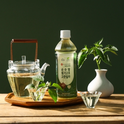 순수람 유기농 원기2호 고춧잎차 500mL 5+5개