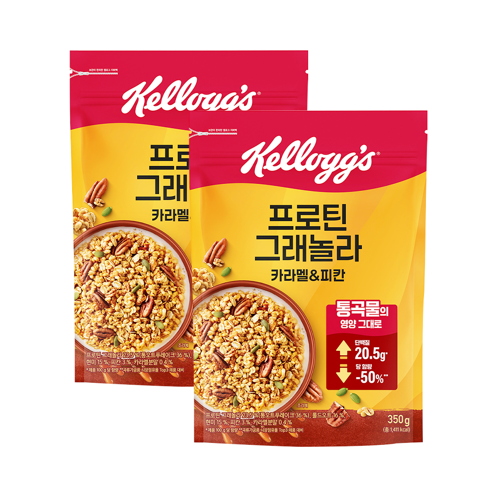 켈로그 프로틴 딜라이트 그래놀라 카라멜 & 피칸 350g
