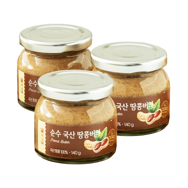[유기샘] 순수 국산 땅콩버터140g* 3개