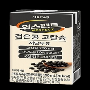 [위스펙트]  검은콩 고칼슘 저당두유 2종 190ml x 16개입
