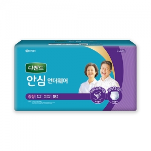 [유한킴벌리] 디펜드 안심 언더웨어 중형 18매 4팩, 대형 16매 [선택]