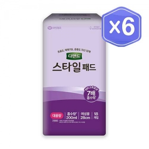 [유한킴벌리]디펜드 스타일 패드 대용량 18매 6팩
