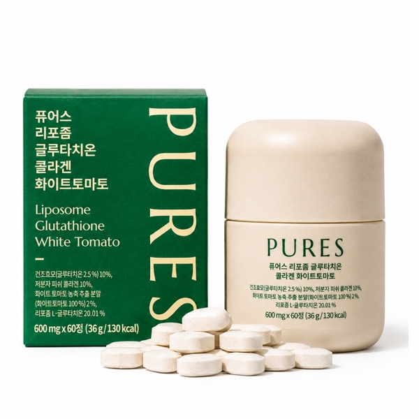 [퓨어스] 리포좀 글루타치온 콜라겐 화이트토마토 (600mg x 60정) 한달치