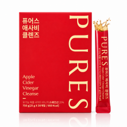 [특가/EVENT] 퓨어스 유기농 애사비 애플사이다비니거 클렌즈 액상 스틱 30포 (25g x 30포)