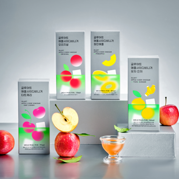 [멤버십] 글루어트 애플사이다비니거 애사비 4종(오리지널,파인애플,타트체리,유자진저) 1BOX*15포