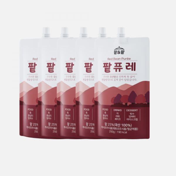 [팥&팥]국산팥 무가당 팥퓨레 2개입